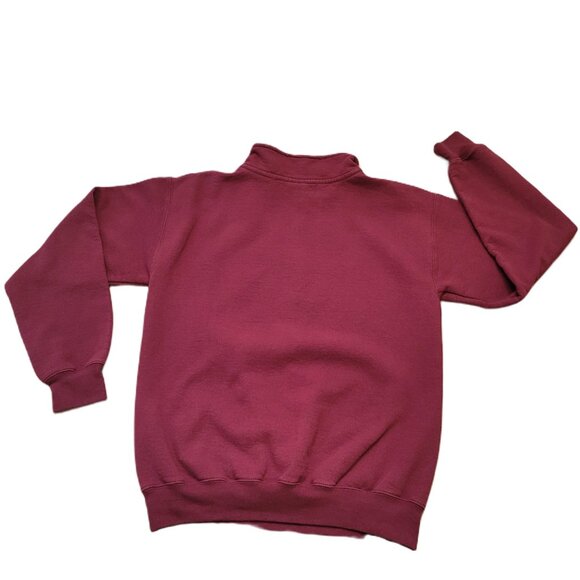 Virginia Tech Hokies Quarter Zip Sweatshirt Men’s SM Gildan Heavy Blend Maroon - Picture 2 of 8